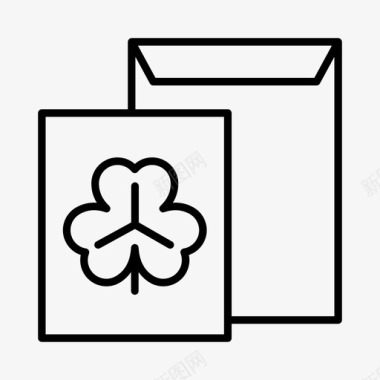 三叶草文具庆祝爱尔兰图标图标