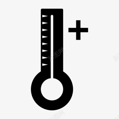 温度计热测量疾病图标图标