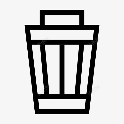 垃圾桶篮子桶图标svg_新图网 https://ixintu.com 删除 垃圾桶 篮子 财务