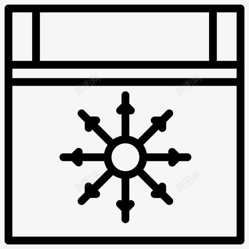 雪日历雪花图标svg_新图网 https://ixintu.com 冬天 圣诞节加粗线条集37 日历 雪 雪花