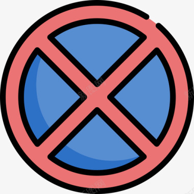 禁止停车18驾校直线颜色图标图标