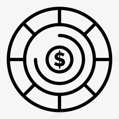 预算硬币投资图标图标