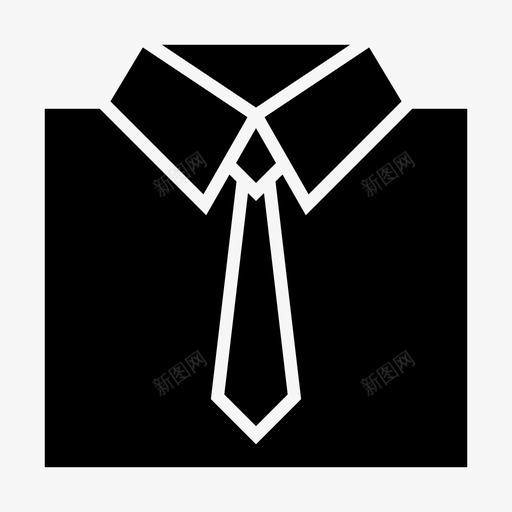 服装着装规范正装衬衫图标svg_新图网 https://ixintu.com 商务 服装 正装 正装衬衫 着装规范 领带