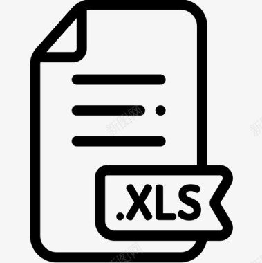 Xls文件和文件38线性图标图标