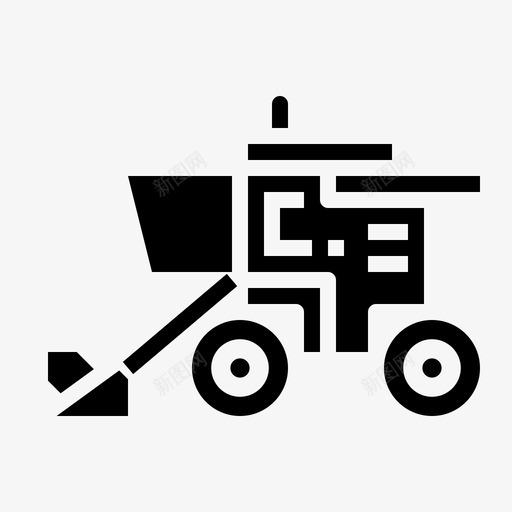 收割机农业机械图标svg_新图网 https://ixintu.com 农业 农民 图标 实心 收割机 机械 运输