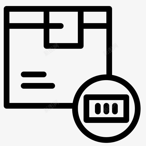 条形码交货装运图标svg_新图网 https://ixintu.com 交货 交货和物流 条形码 装运 车间