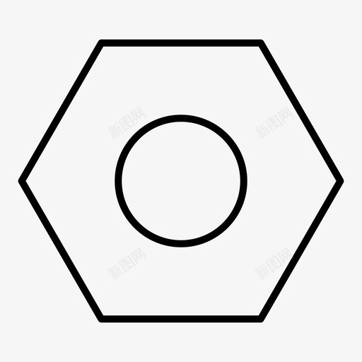 螺母制造固定图标svg_新图网 https://ixintu.com 制造 固定 工具 螺母