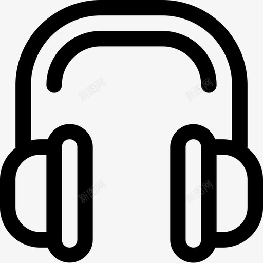 耳机媒体设备音频设备图标svg_新图网 https://ixintu.com 媒体设备 耳机 音频设备