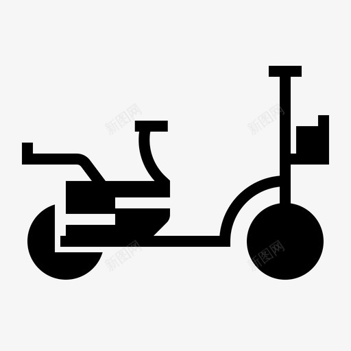 电动自行车摩托车交通工具图标svg_新图网 https://ixintu.com 交通工具 字形 摩托车 电动 自行车 车辆 运输