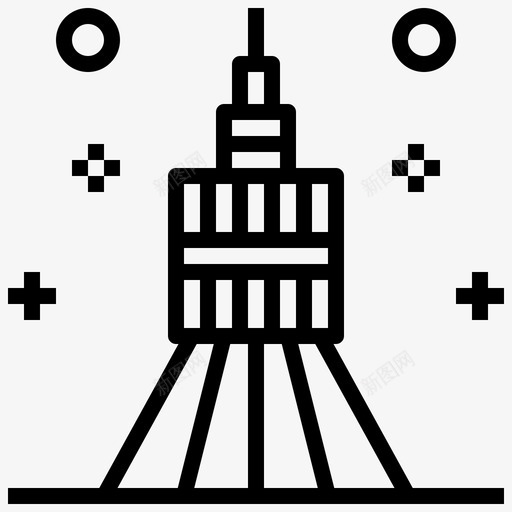 旧卫星地球轨道图标svg_新图网 https://ixintu.com 卫星 地球 太空 空间 行星 轨道 轮廓