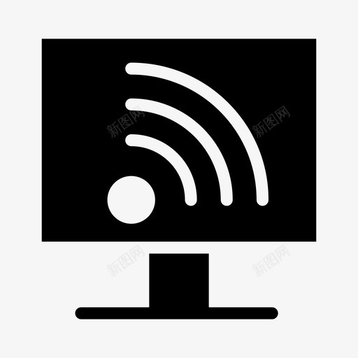 计算机桌面显示器图标svg_新图网 https://ixintu.com wifi 显示器 桌面 计算机 计算机设备电子标志符号集9