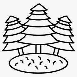动感线条与圣诞树图片树森林松树图标高清图片