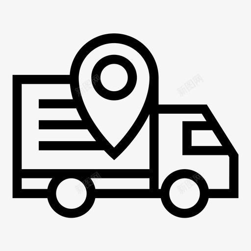 卡车跟踪器位置销钉图标svg_新图网 https://ixintu.com 位置 卡车跟踪器 房屋搬迁 跟踪 运输 销钉