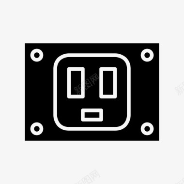 电气插座装置图标图标
