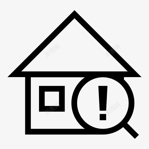 警告房屋搜查房屋财产图标svg_新图网 https://ixintu.com 房屋 房屋搬迁 警告房屋搜查 财产