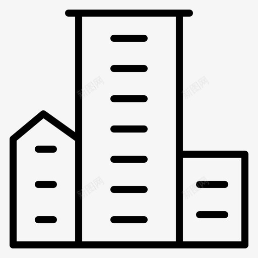 地区地产家庭图标svg_新图网 https://ixintu.com 住宅 住房 地产 地区 家庭 建筑物