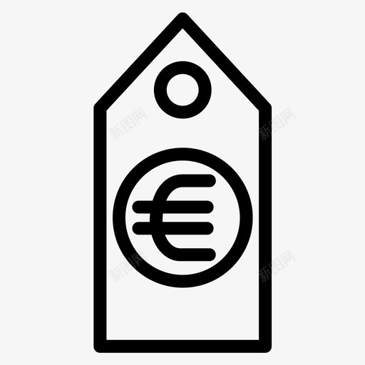 黑体银行72欧元商业标签图标svg_新图网 https://ixintu.com 商业 标签 欧元 银行 黑体