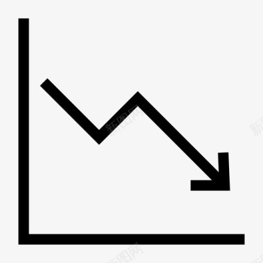 折线图图表下降图标图标