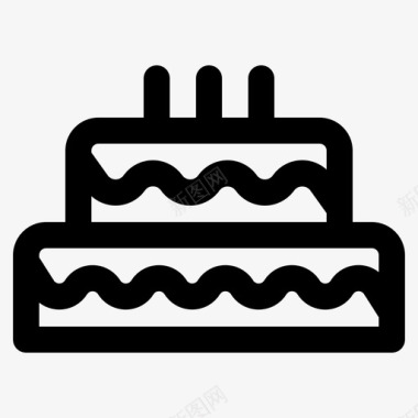生日蛋糕面包店厨师图标图标