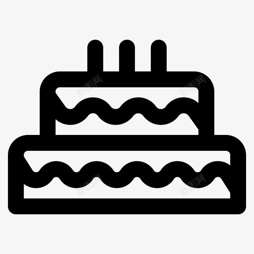 生日蛋糕面包店厨师图标svg_新图网 https://ixintu.com 厨师 生日蛋糕 系列 面包店 食品