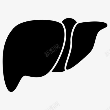 肝脏解剖学肝硬化图标图标