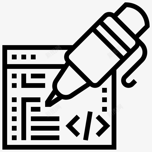写代码接口程序员图标svg_新图网 https://ixintu.com 代码 接口 程序员 编程 软件