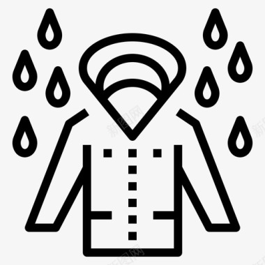 雨衣麦金塔防水图标图标