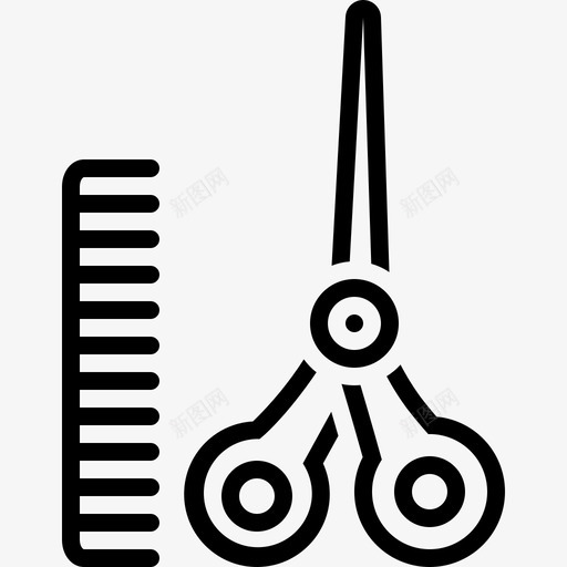 理发师梳子理发器图标svg_新图网 https://ixintu.com 剪刀 梳子 理发器 理发师