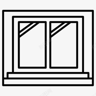 窗建筑和砌体图标图标