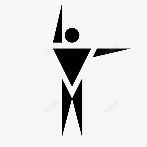人手举起图标svg_新图网 https://ixintu.com 三角形 举起 人类 形状 活动
