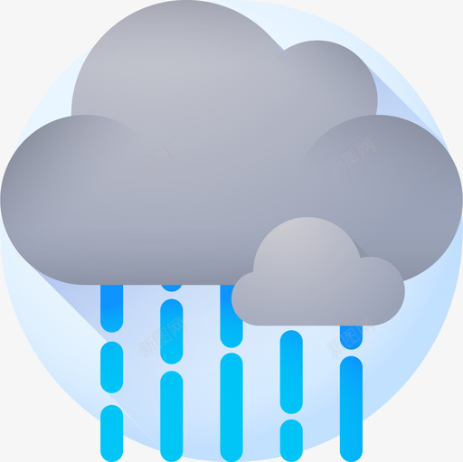 下雨天气199颜色图标svg_新图网 https://ixintu.com 下雨 天气199 颜色