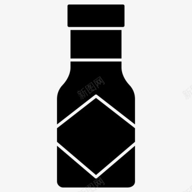 酱汁辣椒酱汁瓶图标图标