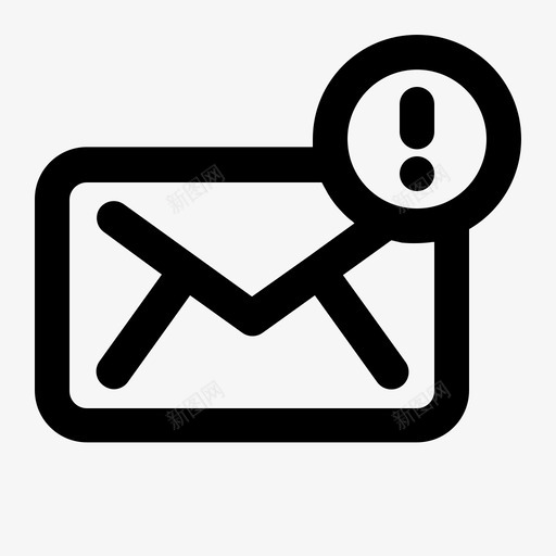 紧急电子邮件重要收件箱图标svg_新图网 https://ixintu.com 收件箱 电子邮件行样式 紧急电子邮件 重要