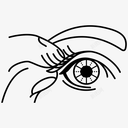 磁性眼线笔猫眼睫毛提升图标svg_新图网 https://ixintu.com 化妆 提升 猫眼 眼线 睫毛 磁性 磁铁 风格