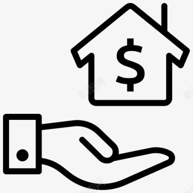 房屋贷款购房房产图标图标