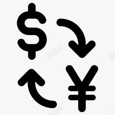 日元零钱美元图标图标