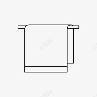 毛巾浴室干毛巾图标图标