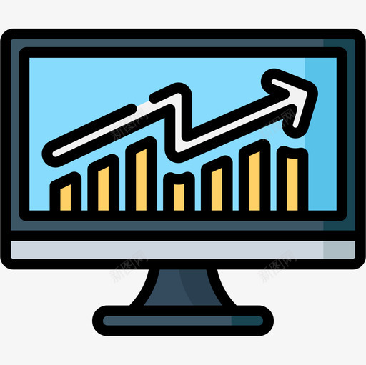 条形图市场增长15线性颜色图标svg_新图网 https://ixintu.com 增长 市场 条形图 线性 颜色