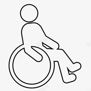 轮椅通道残疾人图标图标