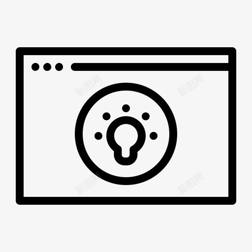 浏览器和灯创意想法图标svg_新图网 https://ixintu.com 创意 客户支持大纲 想法 支持 浏览器和灯 解决方案