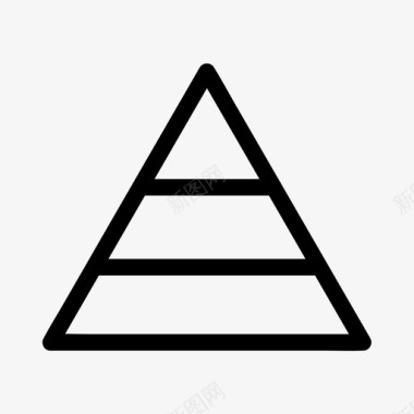 金字塔图表层次结构图标图标