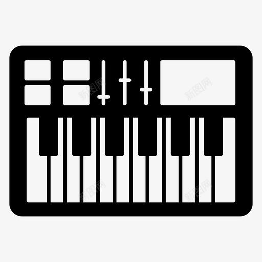 钢琴乐器钥匙图标svg_新图网 https://ixintu.com 乐器 瓷砖 钢琴 钥匙 音乐