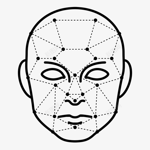 人脸识别认证人脸扫描图标svg_新图网 https://ixintu.com 人脸 扫描 技术 认证 识别