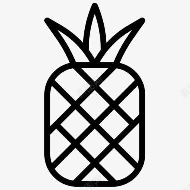 菠萝水果天然图标图标