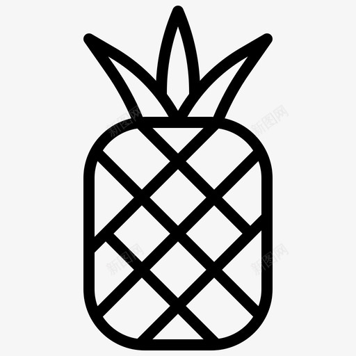 菠萝水果天然图标svg_新图网 https://ixintu.com 夏威夷提纲 天然 有机 水果 菠萝