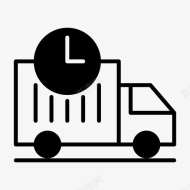 汽车交付货物持续时间图标图标