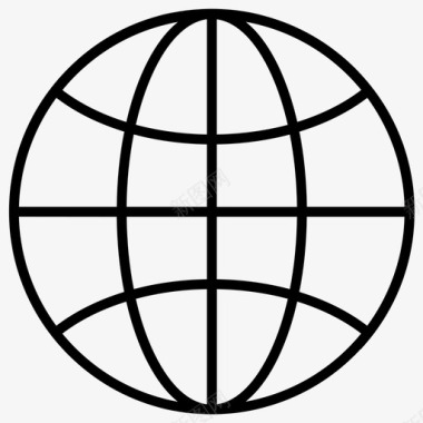 全球互联网办公室加粗线条集95图标图标