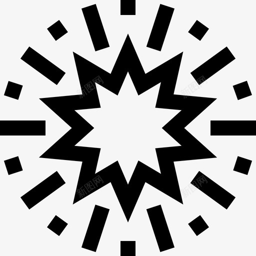 烟花夜晚直线图标svg_新图网 https://ixintu.com 夜晚 烟花 直线