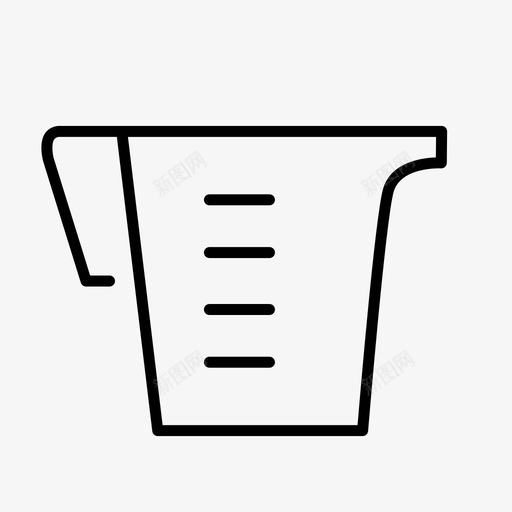 水罐家用厨房图标svg_新图网 https://ixintu.com 厨房 家用 水罐 量具 量杯
