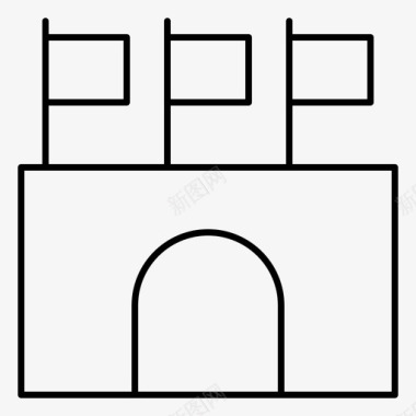 竞技场旗帜公众图标图标